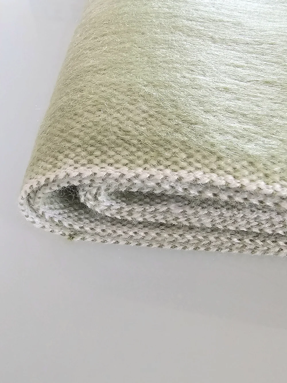 Alpaca Light Green Scarf Very Comfortable to Wear EUC
